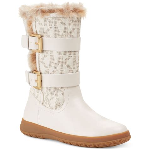 women michael kors white boots|Michael Kors heeled boots.